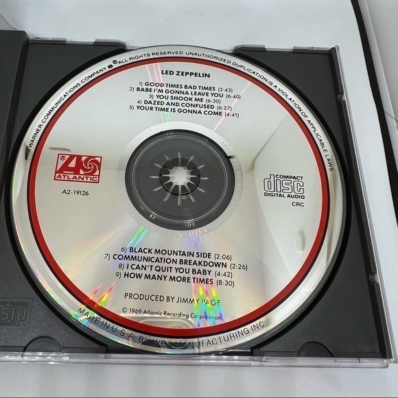EUC-YELLOW Label Led Zeppelin-Led Zeppelin I Early CRC CD Atlantic A2-19126 Rare - Picture 5 of 7